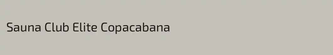 Sauna Club Elite Copacabana